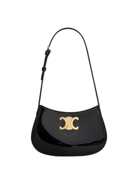 CELINE Celine Medium Tilly Bag In Patent Calfskin - Black