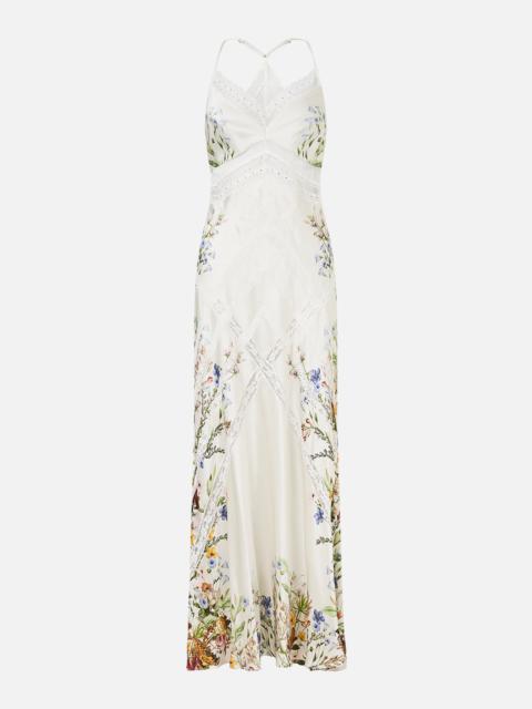 CAMILLA LACE SPLICE BIAS LONG DRESS