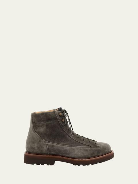 Brunello Cucinelli Men's Suede Urban Hiker Boots