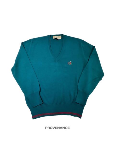 GUCCI Gucci GG Logo Golf V Neck Sweater - Forest Green