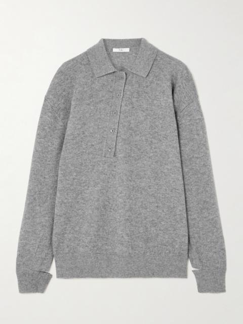 Tibi Oversized Wool And Cashmere-blend Polo Sweater