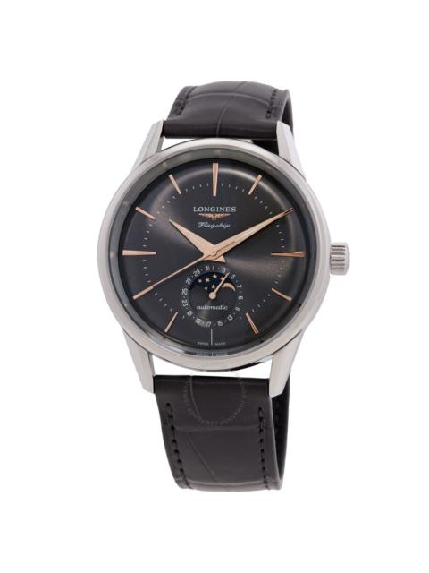 Longines Flagship Heritage Moonphase Automatic Moon Phase Grey Dial Men's Watch L4.815.4.52.2