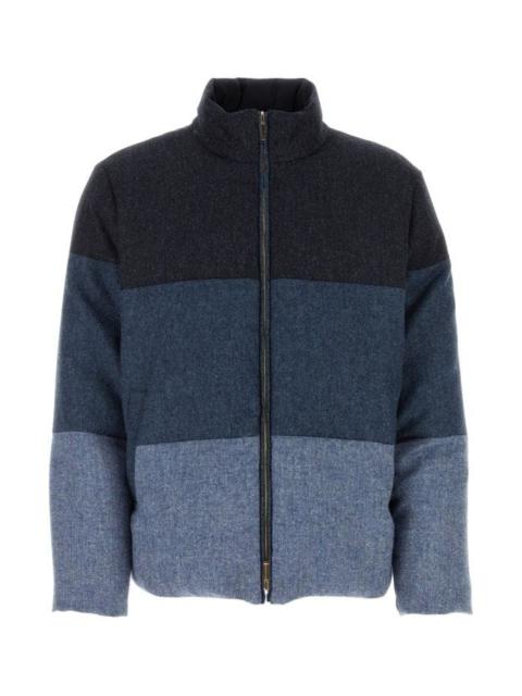 Thom Browne Man Multicolor Wool Reversible Down Jacket