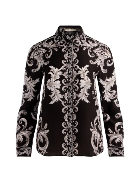 Alice + Olivia WILLA SILK BLOUSE