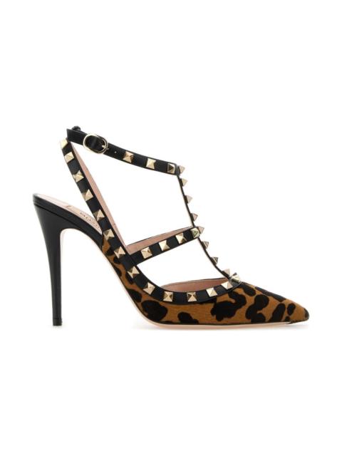Valentino Printed Calf Hair Rockstud Pumps