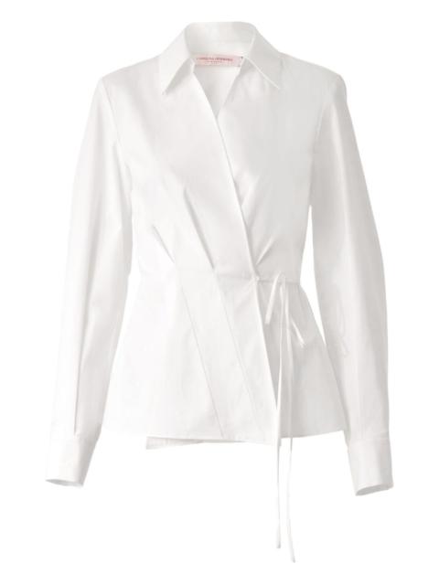 CAROLINA HERRERA tie-waist wrap shirt