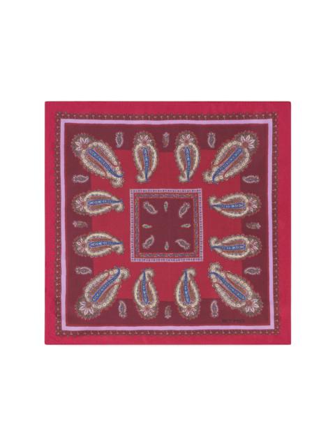 paisley-print silk scarf