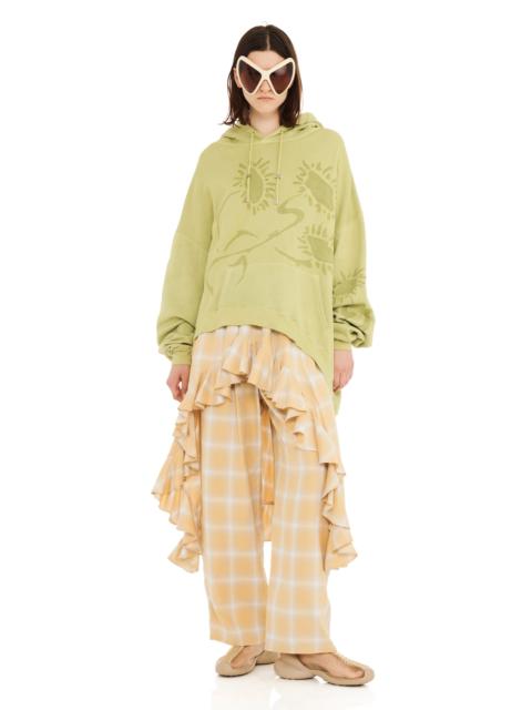 Collina Strada OLIVE DAISY WAVE HEM HOODIE