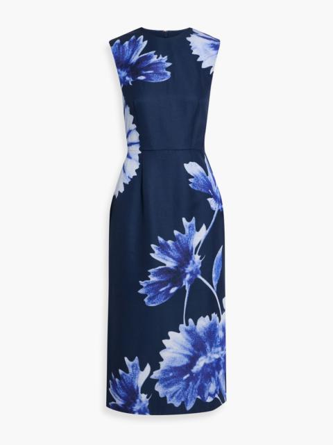 Erdem Floral-print faille midi dress