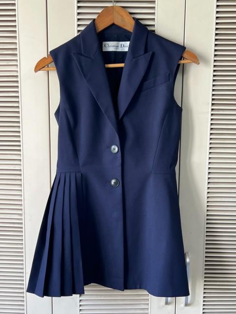 Dior Dior Lapel Vest Silk Dress