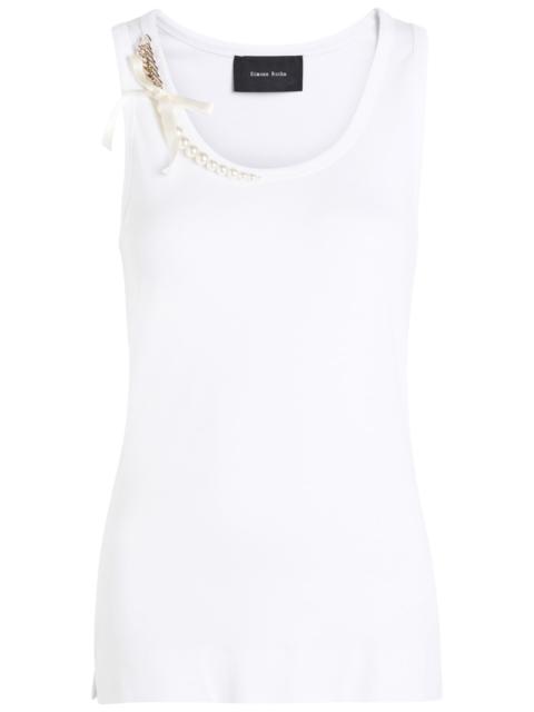 Simone Rocha Simone Rocha Pearl Chain Sculpt Cotton Tank