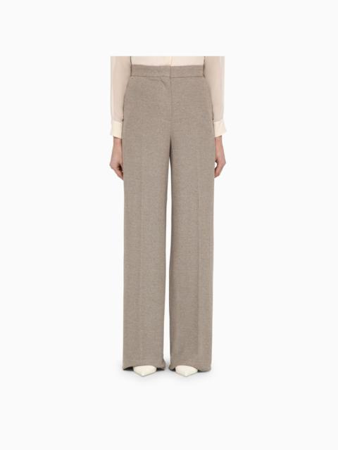 Clay-coloured cotton palazzo pants