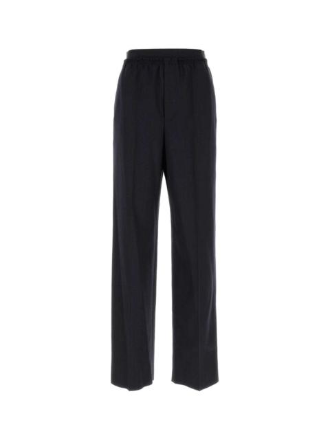 Bottega Veneta Bottega Veneta Women Midnight Blue Wool Wide-Leg Pant