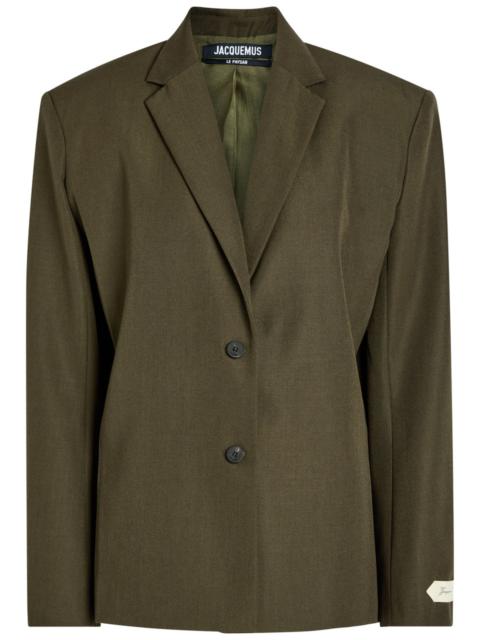 JACQUEMUS Jacquemus La Veste Carree Wool Blazer