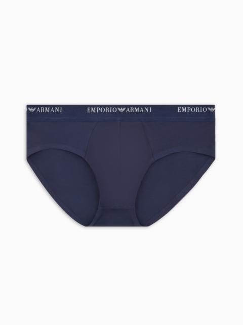 EMPORIO ARMANI Soft modal briefs with logo waist