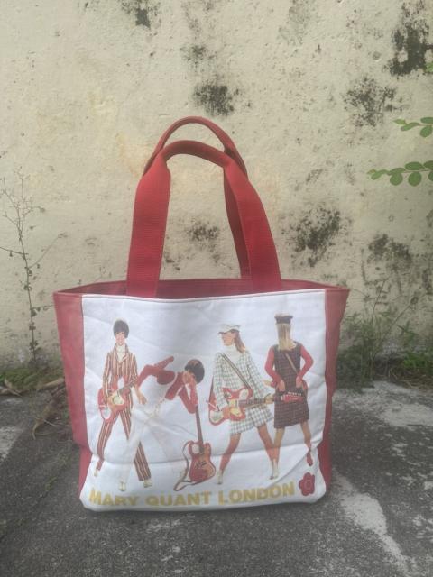 Other Designers Designer - Rare Vintage MARY QUANT LONDON Rock Band UK Flag Tote Bag