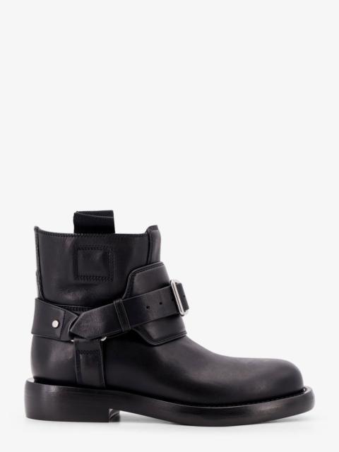 Burberry Women Cobble Leather Boots With Strap