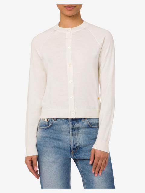 Moschino WOOL SWEATER GOLDEN M WITH CUT-OUT