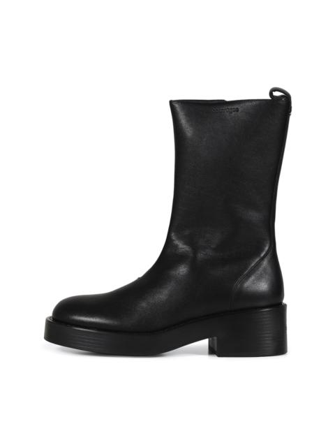 courrèges RIDER LEATHER BOOTS / BLACK