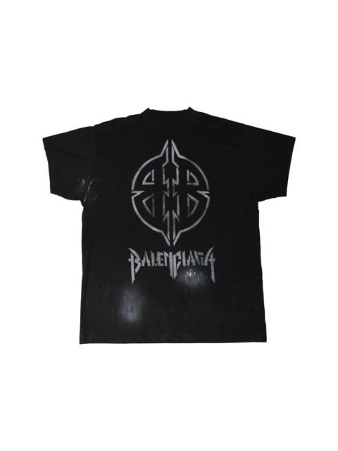 Other Designers Balenciaga Metal BB Stencil Cotton T-Shirts Black