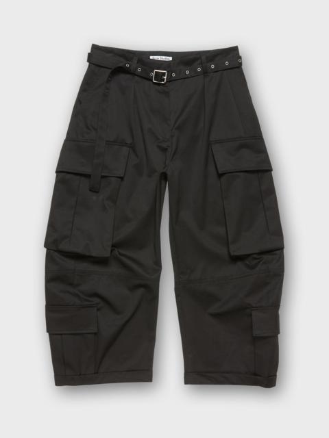 Acne Studios Trousers Belted Cargo Black