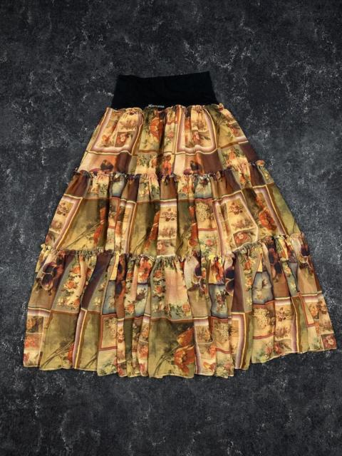 Jean Paul Gaultier Archive Jean Paul Gaultier JPG Overprint AOP Flowers Skirt
