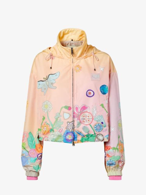FENDI Fantastic Fendi Future Windbreaker Pink and yellow printed nylon windbreaker