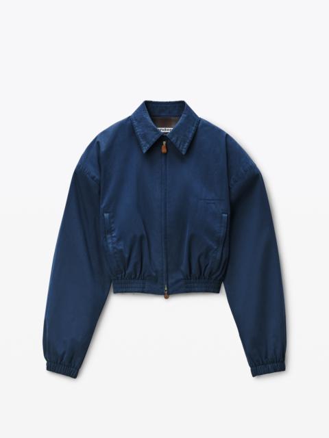 Alexander Wang Blue Cotton-Blend Harrington Jacket