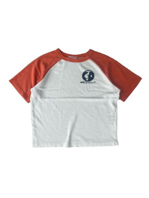 A BATHING APE® A Bathing Ape 🔥 Ape General Vtg 2 Tone Raglan Short Sleeve