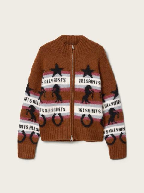 ALLSAINTS EPONA JACQUARD CARDIGAN