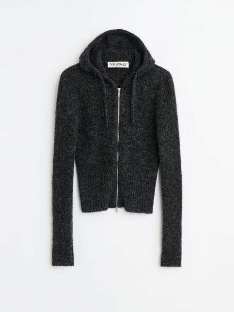 Our Legacy Compact Hood Charcoal Melange Fuzzy Alpaca