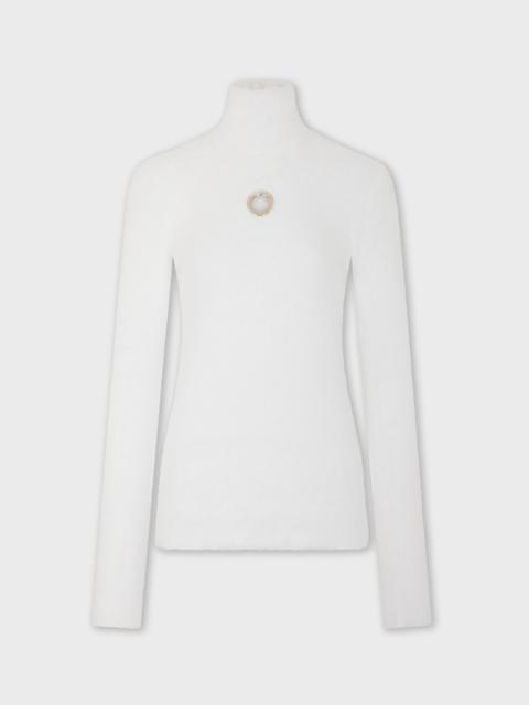 rabanne TURTLE-NECK TOP IN BRUSHED KNIT