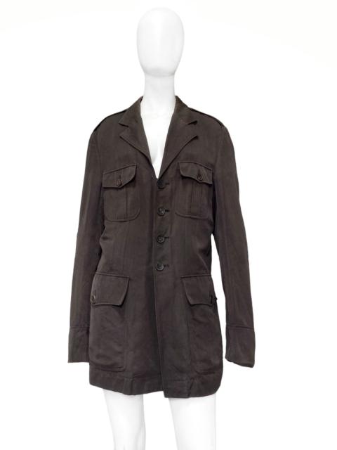 Gucci Spring 2003 Tom Ford Brown Military Jacket Coat 52