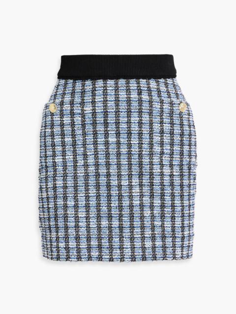 DEREK LAM 10 CROSBY Alira checked jacquard-knit mini skirt