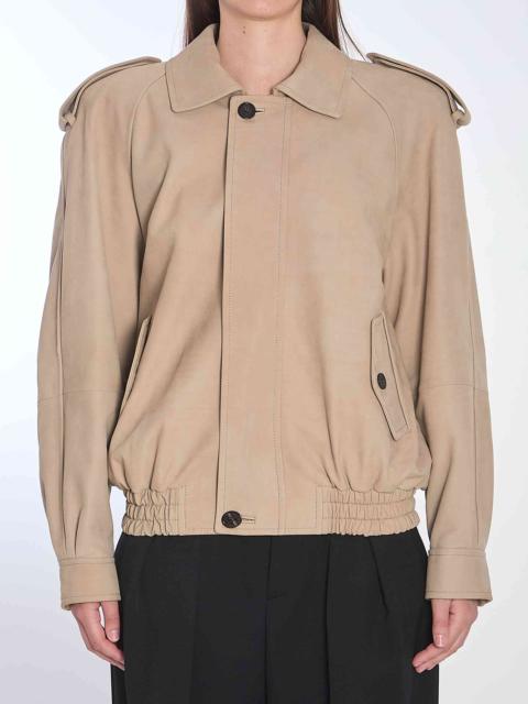 SAINT LAURENT Saint Laurent Women Nubuck Bomber Jacket