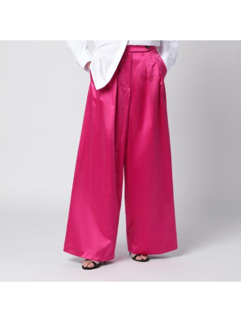 Dries Van Noten Dries Van Noten Wide Pleated Fuchsia Satin Trousers Women