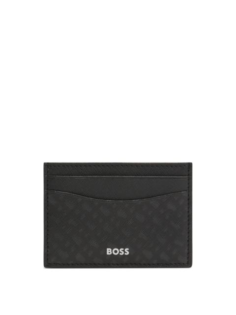 BOSS MONOGRAMMED CARD HOLDER WITH PRINTED LOGO