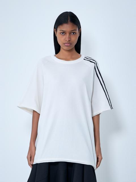 Y-3 Striped Shoulder Cotton T-Shirt