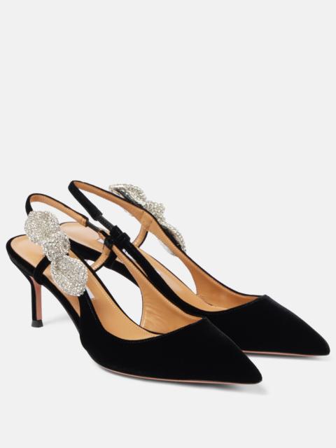 Very Bow Tie Crystal 65 slingback pumps