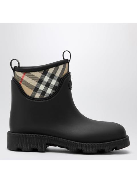 Burberry Burberry Marsh Stamp Rubber And Nylon Rain Boots In Black Women