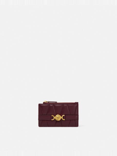 VERSACE Medusa '95 Quilted Zip Card Holder