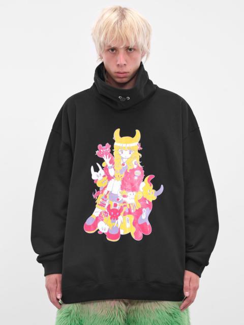 KIDILL Black Graphic High Neck Sweatshirt