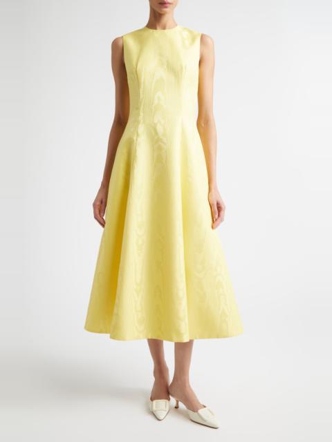 EMILIA WICKSTEAD Emilia Wickstead Mara Mikado Midi Dress in Lemon at Nordstrom