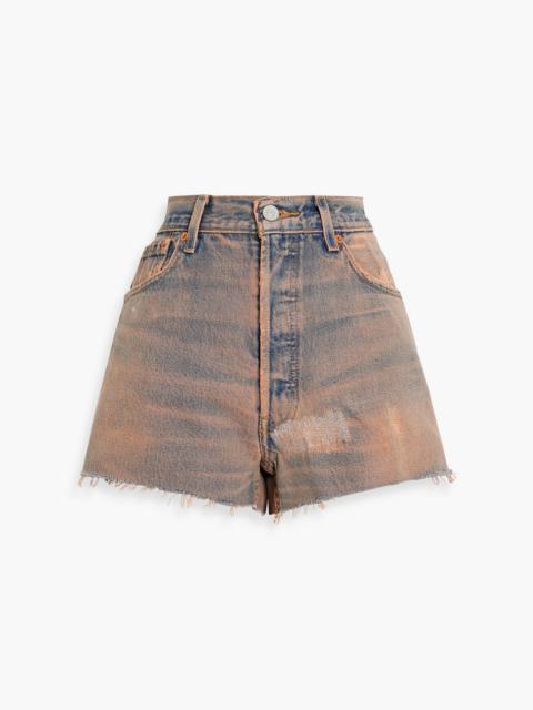 Other Designers Distressed denim shorts