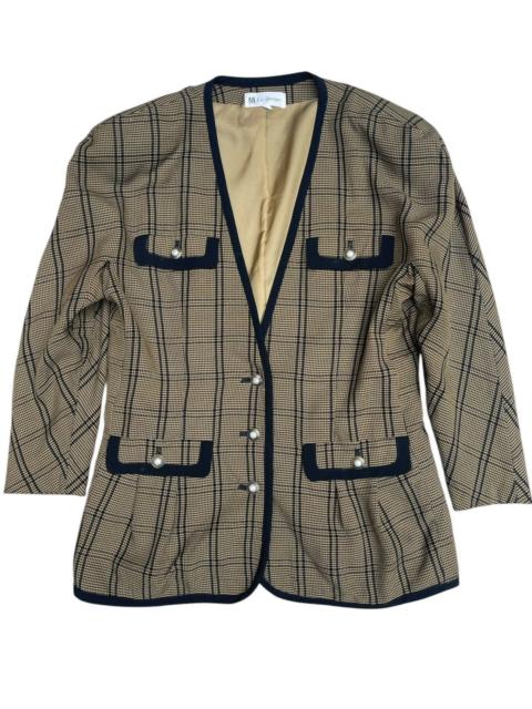Other Designers Designer - Les Sportique Vintage Checkered Jacket – Pearl Button