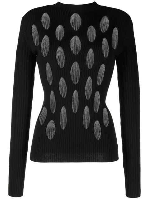 Dion Lee cut out-detail knitted top