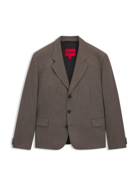 HUGO ALL-GENDER MODERN-FIT SUIT JACKET IN MOULINÉ TWILL