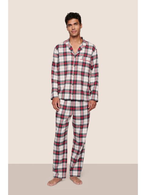 eberjey Men's Flannel Long PJ Set