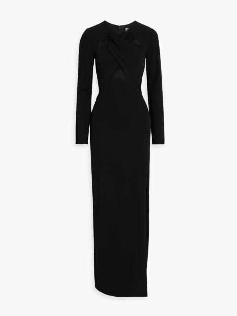 Other Designers Cutout crepe gown