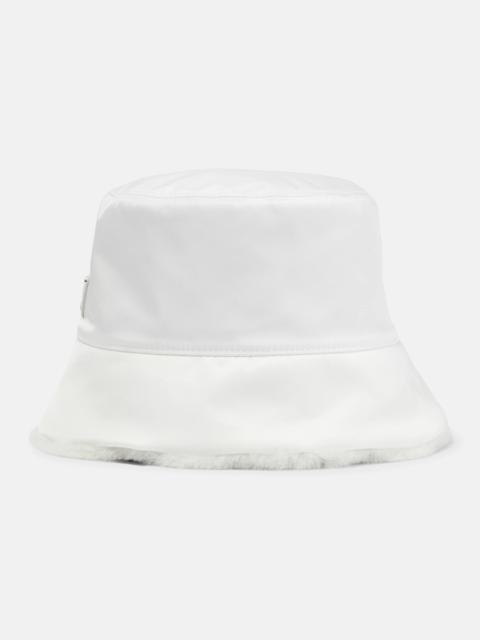Prada Re-Nylon shearling-trimmed bucket hat